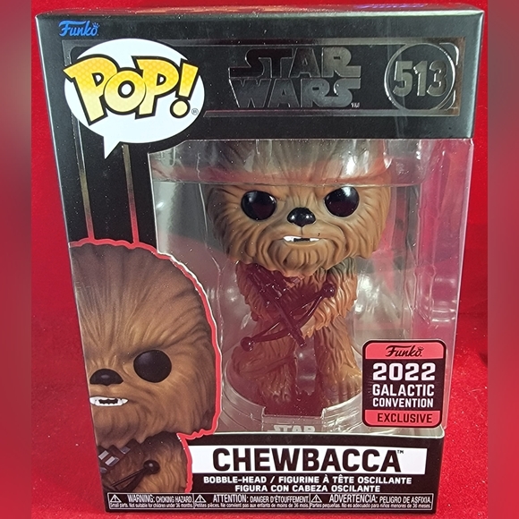 Chewbacca 2022 galactic convention exclusive funko # 513 (nib) - Picture 2 of 7